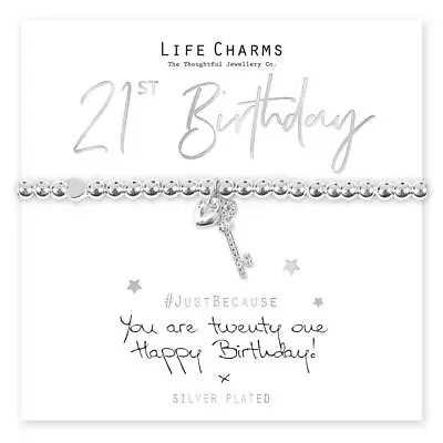 Life Charms 21st Bracelet - You Are TWENTY ONE Happy Birthday! X - Gift Boxed • £13.80