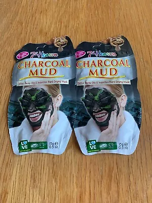 X2 Brand New 7th HEAVEN Charcoal Mud Mask VEGAN DUO • £4.79