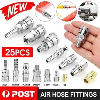 25x Air Hose Fittings Nitto Type Male Female Barb Coupler Compressor Air Tools • $14.95