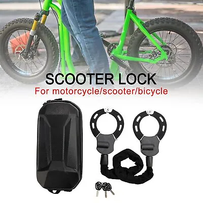 Motorcycle Bike Electric Scooter Lock With Key 60cm Chain Lock Anti Theft W/Bag • $49.79