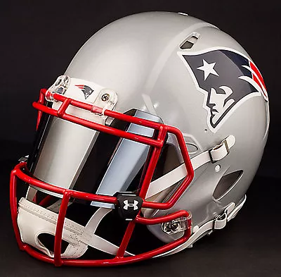 NEW ENGLAND PATRIOTS NFL Authentic GAMEDAY Football Helmet W/ MIRROR Eye Shield • $369.99