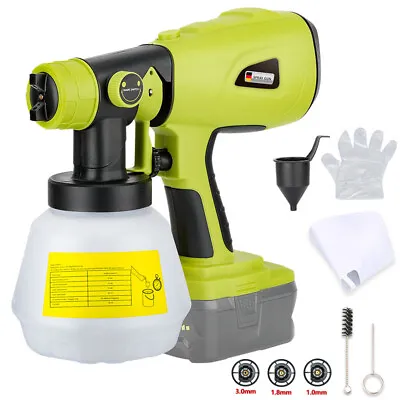 Cordless Paint Sprayer For Ryobi 18V Battery Handheld HVLP Spray Gun DIY Painter • $64.16