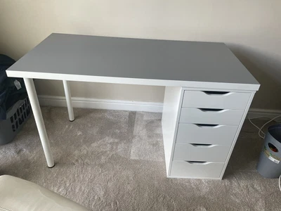 £44 • Buy Ikea LAGKAPTEN / ALEX Desk With Five Drawers - White