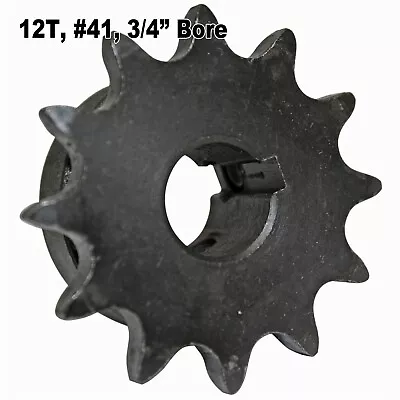 12T Tooth #41/40 Sprocket Gear With 3/4  Bore For Jackshaft Mini Bike Go Kart • $18.96