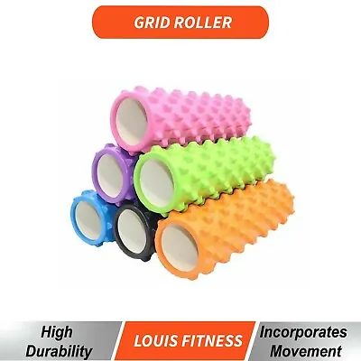 $26.90 • Buy Grid Roller Yoga Foam Trigger Point Massage Pilates Physio Gym Exercise EVA PVC