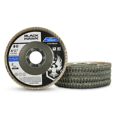 5 Pack - 4.5  X 7/8  Zirconia Curved Edge Flap Discs For Fillet Weld And Corners • $27.49