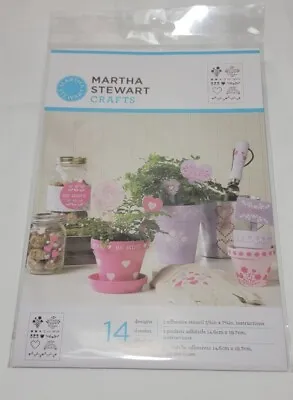 Adhesive Stencil Sheet - Martha Stewart - Valentine Theme - 14 Designs - 2011 • $2.79