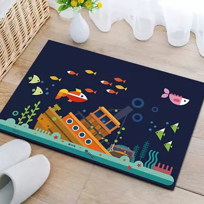 Cute Panda Owl Whale Floor Rugs Kids Living Room Mat Decor Doormat Entry Carpet • £13.19