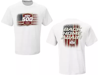 108th Indianapolis IndyCar 2024 Adult 500 Race 5.26.2024 Home Again White Shirt • $21.99