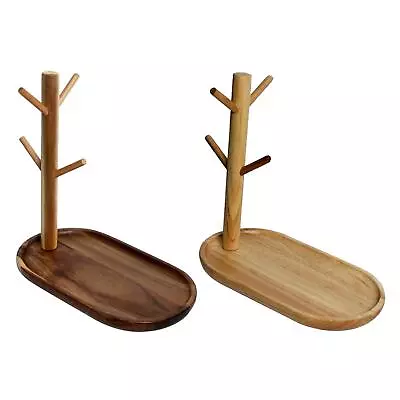 £30 • Buy Wooden 4 Cup Mug Tree Stand Kitchen Mugs Cups Holder Drainer Storage Rack