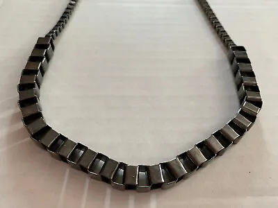 Hematite Bicycle Chain Continuous Necklace 28” Gothic Steampunk • $14.99