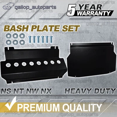 Black Bash Plate Set For Mitsubishi Pajero NS NT NW NX Underbody Guard 2006-2022 • $177