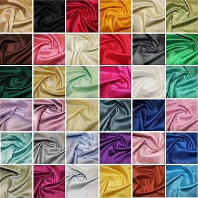 £1.50 • Buy Satin Backed Shantung Dupion Faux Silk Dress Fabric Wedding 146cm Wide