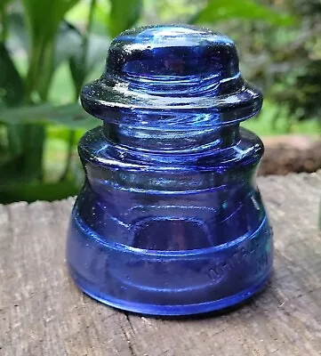 Vintage Glass Insulator Cobalt Blue Stained Decorative Glass Antique • $34.99