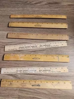 Lot Of (7) Vintage Wooden Rulers Board Of Education Nyc • $9.99