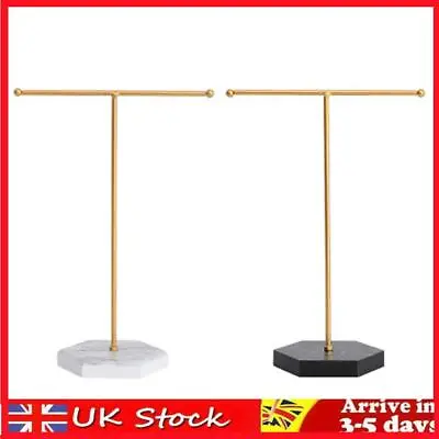 Jewelry Display Stand T-shaped Earring Necklace Shower Rack Tabletop Holder • £6.89