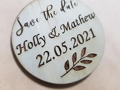 $39.95 • Buy Personalised Wedding  Save The Date  Fridge Magnets - 4cm X 50pc
