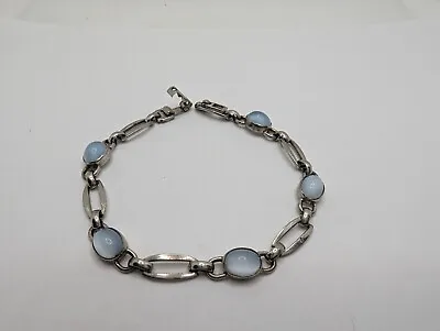 WRE Sterling Silver 925 Milky Moonstone Bracelet - 7.5  • $45