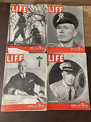 Vintage LIFE Magazine Lot Of 4- 1942 - Pictures Advertising War Fashion-RARE • $18.99