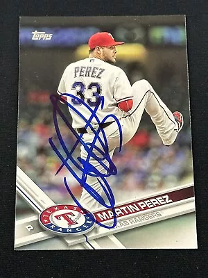 2016 Topps Series 2 Two Signed Martin Perez Card #633 Rangers Autographed Auto • $9.99