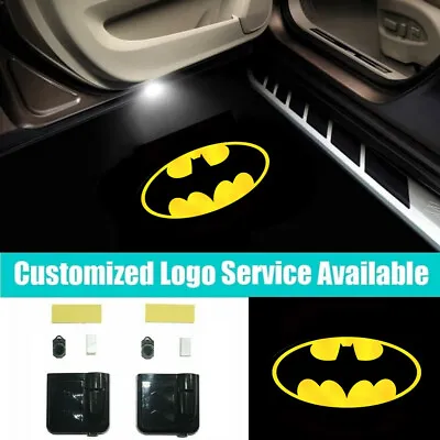 $17.99 • Buy 2x Yellow Batman Logo Car Door Welcome Laser Projector Ghost Shadow LED Light