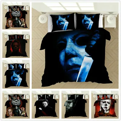 Horror Michael Myers 3D Bedding Set 2/3PCS Duvet Cover & Pillowcase(s) Gift AU2F • $16.23