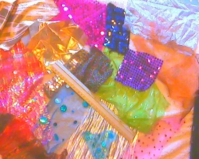 £4.75 • Buy Sequin/sparkly Fabric Off-cuts/scraps For Collage/card Making/ Kids Crafts Etc  