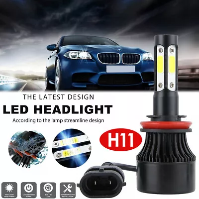 H11 4-Side 360° Beam LED Car Headlights High Low Bulbs Kit Globes White AU  • $20.99