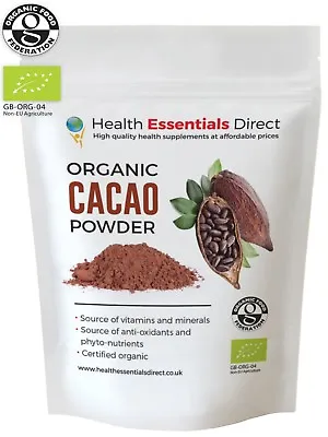 Organic Cacao/Cocoa Powder (Peruvian Mood Boosting Superfood) Choose Size • £6.99