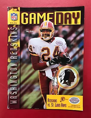Washingtons Redskins GameDay Magazine 1997 Vs St Louis Rams Stanley Richard • $10