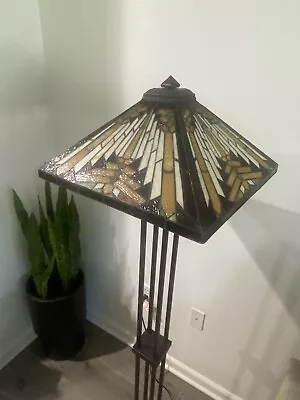 Meyda Tiffany Floor Lamp 63”H Nuevo Mission 66228 • $450