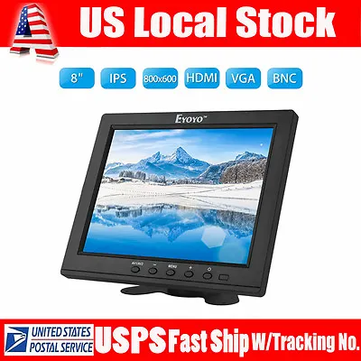 8  TFT LCD Monitor 800x600 HDMI BNC AV VGA Wide Screen For Camera Security CCTV • $75.99