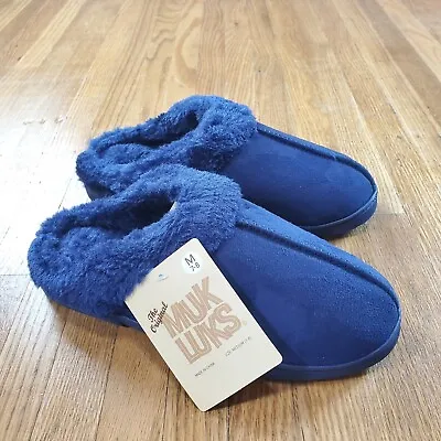 MUK LUKS Womens Slippers Sz 7 - 8 Slip On Shoe Slide NEW NWOB (TD1) • $23.58