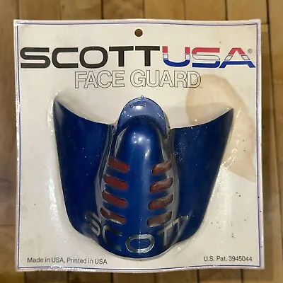 NIP SCOTT Blue Vintage Motocross BMX Mask Face Guard White Helmet Visor NOS • $299