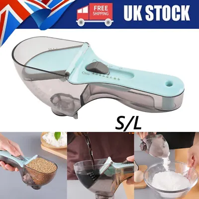 Adjustable Measuring Cup Spoon Kitchen Baking Fluid Seasoning Scoop W/Scale • £7.07