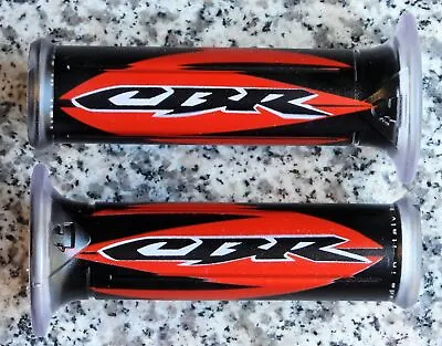 Honda CBR 250 300 500 600 F3 F4i 600RR 1000 RR 1000RR RED GEL LOGO HAND GRIPS • $19.95