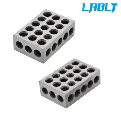 LABLT 1 Pair Ultra Precision 1-2-3 Blocks 23 Holes .0002  Machinist 123 Jig • $18.25