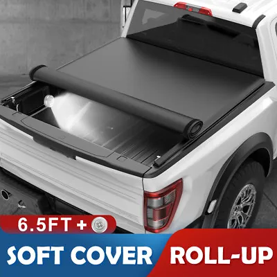 6.5FT Roll-up Soft Truck Bed Tonneau Cover For 2009-2024 Ford F150 Waterproof • $127.79