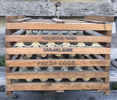 Antique Twin Brook Farms Garland Maine Vintage Egg Crate. • $115.49