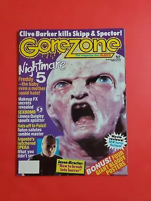 $14.99 • Buy Gorezone #10 Magazine / Knightmare Elm Street 5 / Horror 4 Posters Included Mint