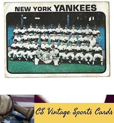 1973 Topps #556 New York Yankees W/ Munson (Last Card With MANTLE) • $5.25