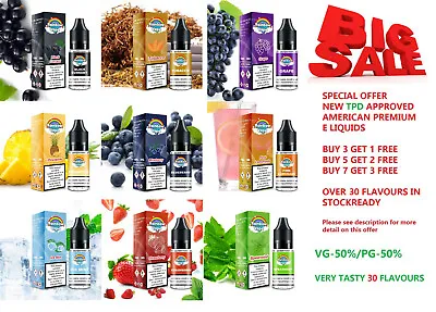 Best 10ml Vape E Liquid Smoking Juice E Cig Premium Flavours - PG VG 50/50 • £3.13
