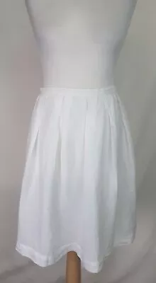 John Lewis Womens Linen Panel Skirt Size 16 White BNWT RRP £55  BB10 • $36.36