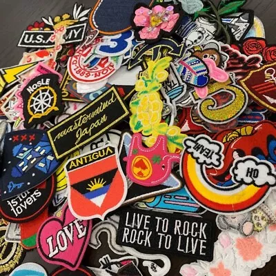 $12.99 • Buy 50PCS Lot Animal Letter Random Embroidered Patches Iron On Mixed Clothing Badge