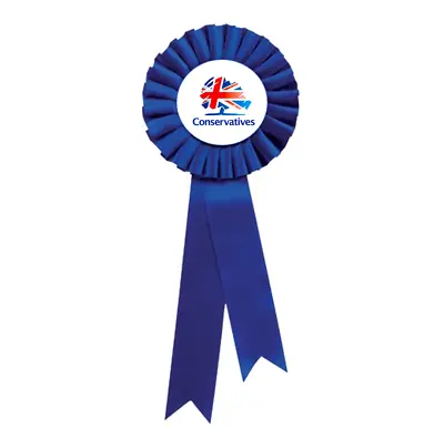 £8.99 • Buy Blue Rosette With Conservative Logo Political Party 21 Cm