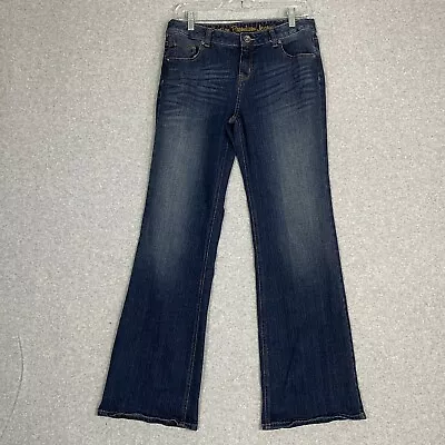 Justice Jeans Girls 16-1/2 Blue Cotton Blend Simply Low Medium Wash 30x30.5 • $15.88