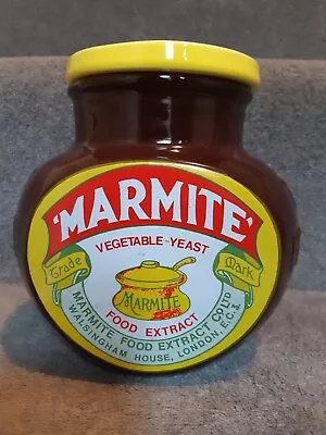 A New Unused Possibly Promotional 16oz Ceramic Marmite Jar Writing On The Lid • £199