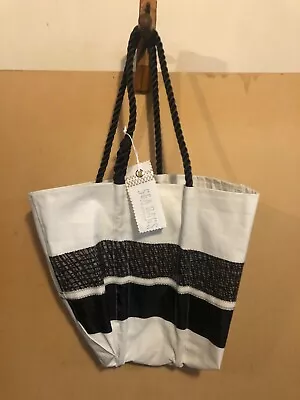 3DL Carbon/Mylar Scrim Stripe -  Medium Tote Sea Bag Sailcloth New Beach Boat • $79