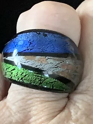 Murano Art Glass Vtg Ring Sz 8 • $10