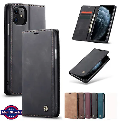 $9.96 • Buy Leather Wallet Card Case IPhone 14 Plus 13 12 11 Pro Max SE 8 7+6 XR Flip Cover